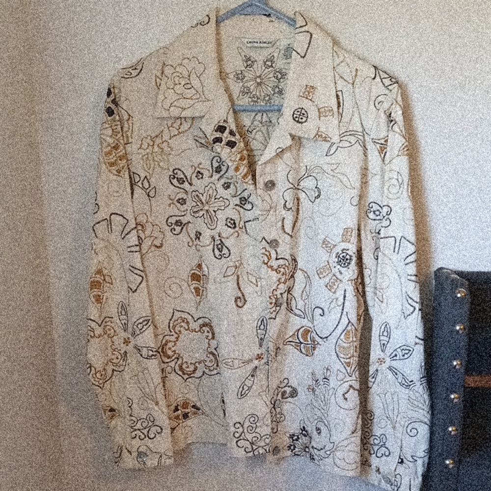 Laura Ashley Cream Floral Women's Blazer